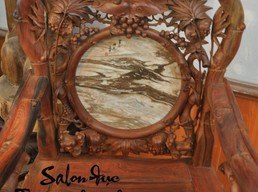 Salon Trúc Nho Chim Hoa gỗ Trắc  -  Mã số SAL3926