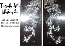 Tranh đối khảm ốc - mã số TRA1835