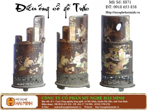 Điếu ống cổ -gỗ trắc - Mã số: ĐIE8871