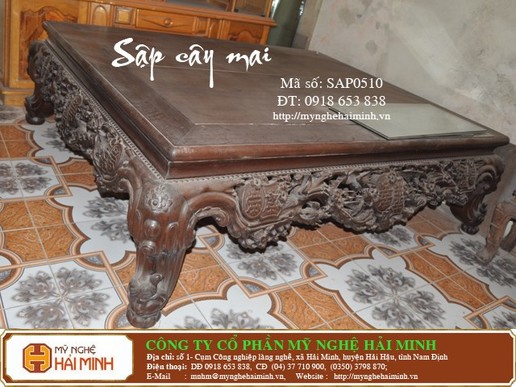 Sập gụ cây mai - Mã số: SAP0510