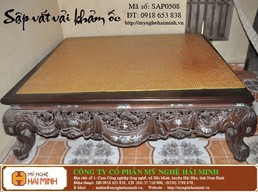 Sập gụ cũ Vắt Vải khảm ốc - Mã số: SAP0508
