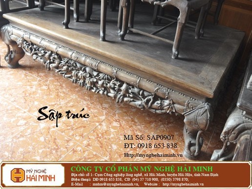 Sập trúc gụ  -  Mã số SAP0907