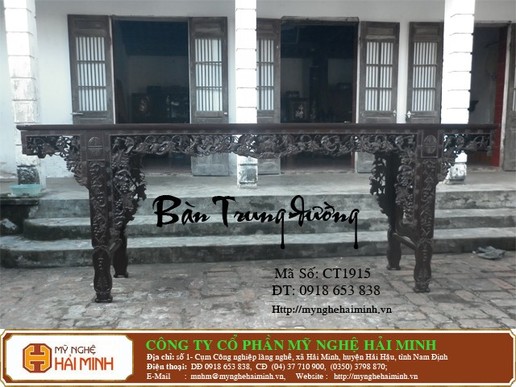 Bàn Trung Đường gỗ Gụ - mã số: BAN1915