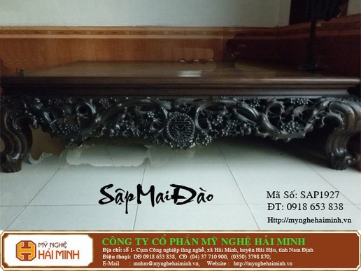 Sập Gụ Cây Mai  Đào -  Mã số:  SAP1927