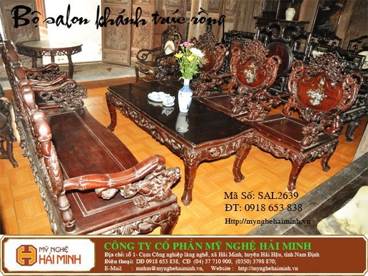 Bộ salon khánh trúc rồng -  Mã số SAL2639