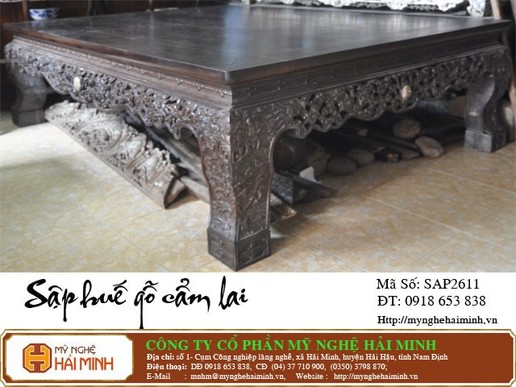 Sập Huế gỗ Cẩm Lai -  Mã số SAP2611