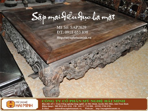 Sập mai điểu đục ba mặt -  Mã số SAP2629