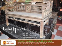 Trường kỷ con tiện gỗ lim -  Mã số TK2644