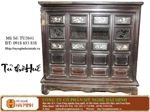 Tủ thờ Huế gỗ trắc cổ -  Mã số TU2641