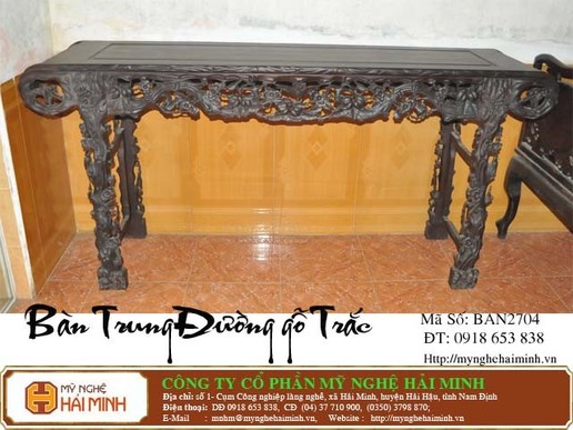 Bàn Trung đường gỗ trắc,  Mã số : BAN2704