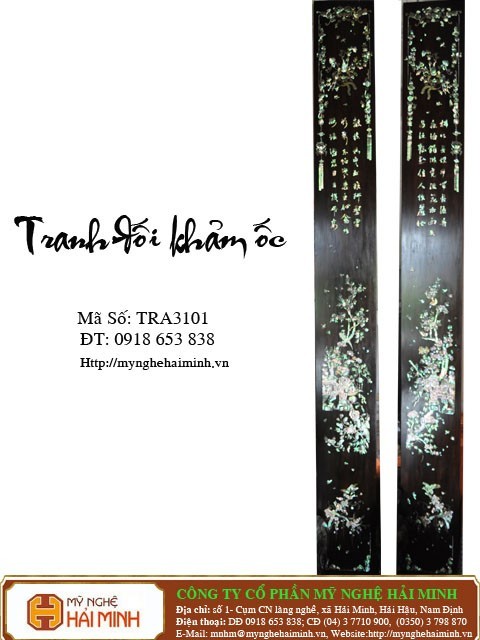 Tranh đối khảm ốc -  Mã số TRA3101