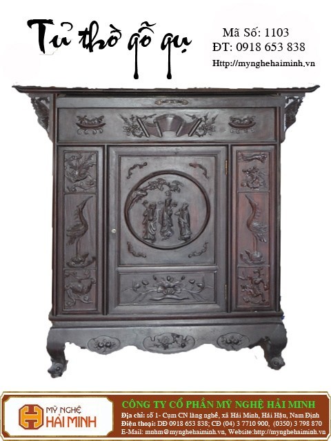 Tủ thờ gỗ gụ - Mã số: TUT8103