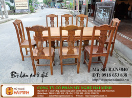 Bộ bàn ăn 8 ghế - Mã số: BAN5840