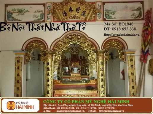 Bộ nội thất nhà thờ tổ -  Mã số BO1948