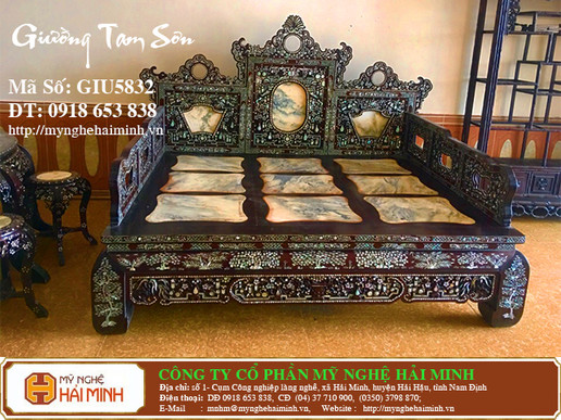 Giường Tam Sơn Khảm ốc - Mã số: GIU5832