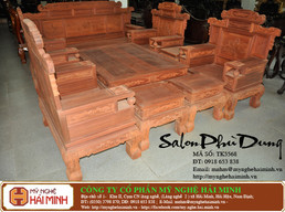 Salon Phù Dung gỗ Hương sơn huyết - Mã số SAL5568