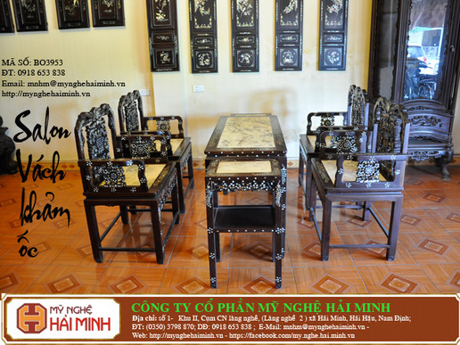 Salon vách khảm ốc singapore - Mã số BO3953