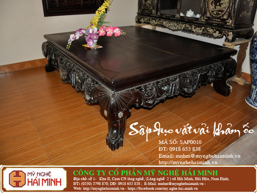 Sập đục vắt vải khảm ốc cao cấp - Mã số SAP0010