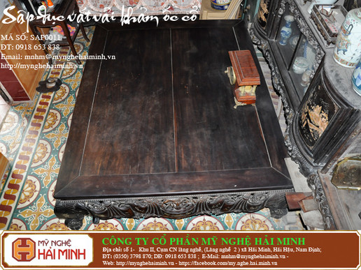 Sập đục vắt vải khảm ốc cổ - Mã số SAP0011