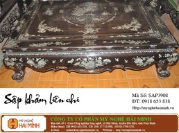 Sập gụ khảm ốc liên chi  -  Mã số SAP3908