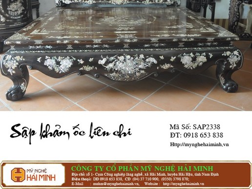 Sập khảm ốc liên chi -  Mã số SAP2338