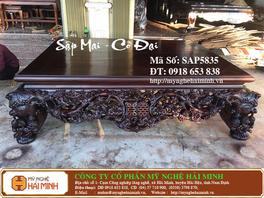 Sập Mai cỡ đại  - Mặt 2 Lá - Mã số:  SAP5835