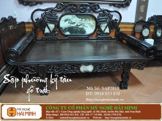  Sập Phương Kỷ Tàu gỗ trắc -  Mã số SAP2819