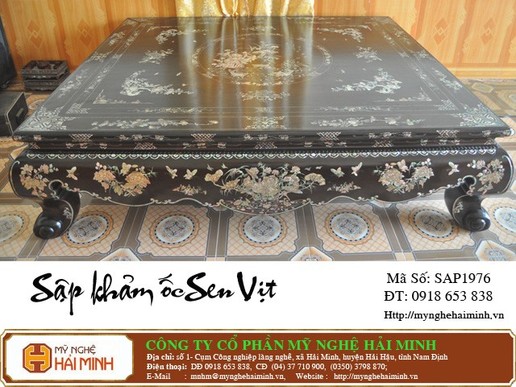 Sập Sen Vịt Khảm Ốc -  Mã số SAP1976