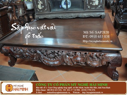 Sập vắt vải gỗ trắc -  Mã số SAP2820