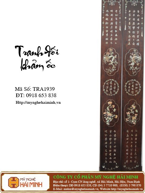 Tranh đối khảm ốc -  Mã số TRA1939