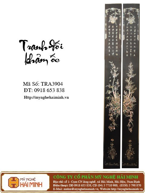 Tranh đối khảm ốc  -  Mã số TRA3904  