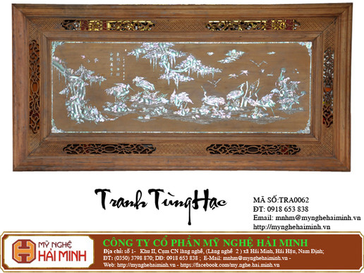 Tranh tùng hạc khảm ốc - Mã số TRA0062