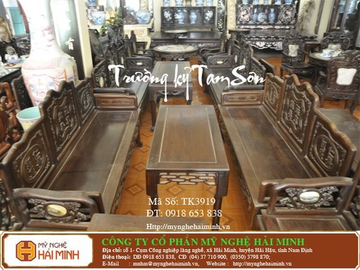 Trường kỷ Tam Sơn chữ nho  -  Mã số TK3919