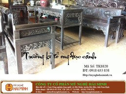 Trường kỷ tổ ong gỗ trắc đục cảnh  - Mã số: TK8820