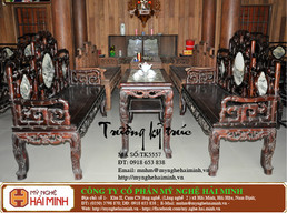 Trường kỷ trúc gỗ trắc - Mã số TK5557
