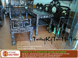 Trường kỷ trúc móc gỗ trắc - Mã số TK0062