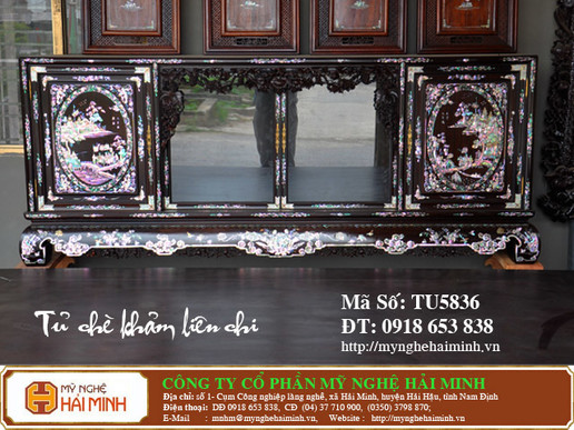 Tủ chè khảm ốc liên chi - Mã số: TU5836