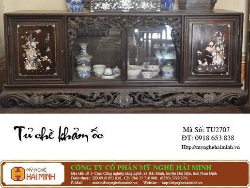Tủ chè khảm  ốc   - Mã số: TU2707
