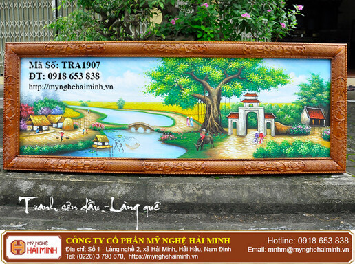 Tranh sơn dầu Làng Quê Việt Nam - Mã số: TRA1910