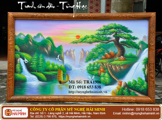 Tranh sơn dầu Tùng Hạc - Mã số: TRA1906