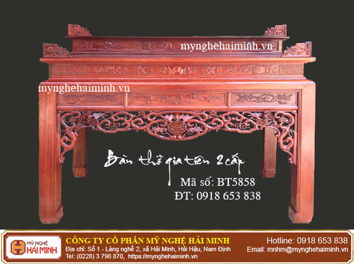 Bàn thờ gia tiên 2 cấp - Mã số: BT5858