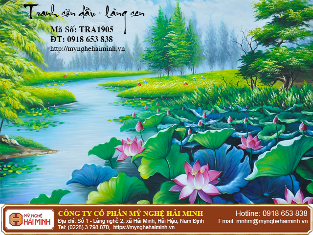 tranh làng sen Việt Nam