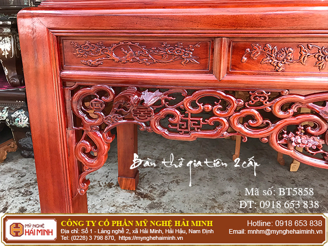 B&agrave;n thờ gia ti&ecirc;n 2 cấp - M&atilde; số: BT5858 - 04