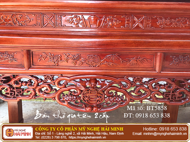 B&agrave;n thờ gia ti&ecirc;n 2 cấp - M&atilde; số: BT5858 - 02