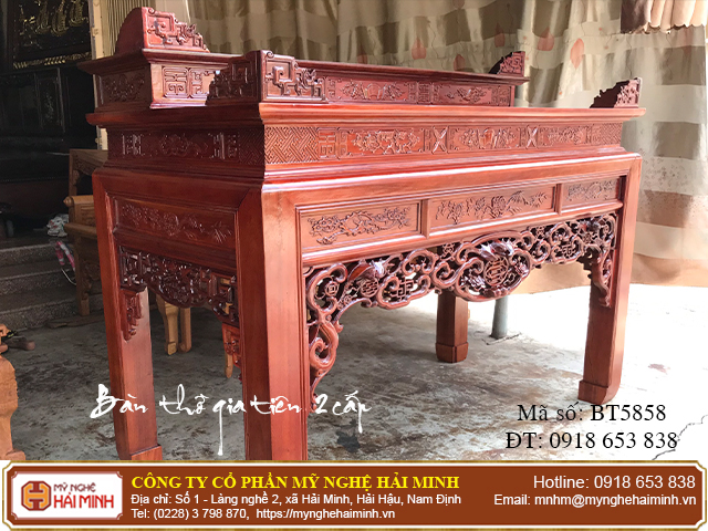 B&agrave;n thờ gia ti&ecirc;n 2 cấp - M&atilde; số: BT5858 - 05