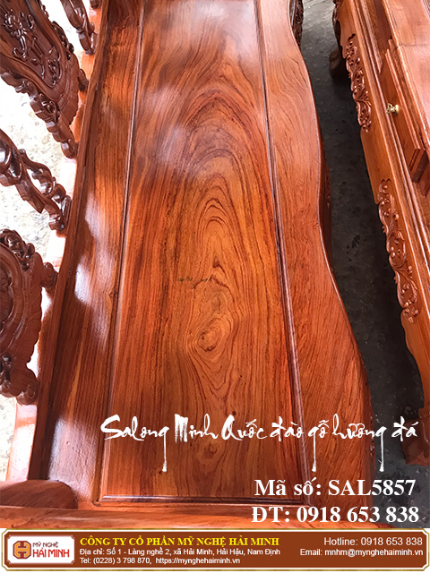 Salong Minh Quốc đ&agrave;o gỗ hương đ&aacute; 03