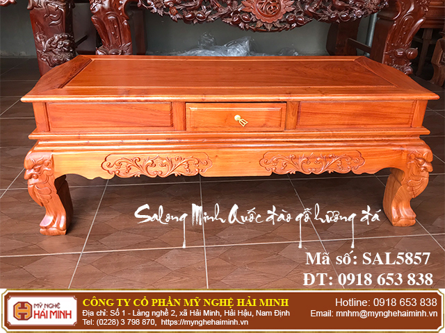 Salong Minh Quốc đ&agrave;o gỗ hương đ&aacute; 07