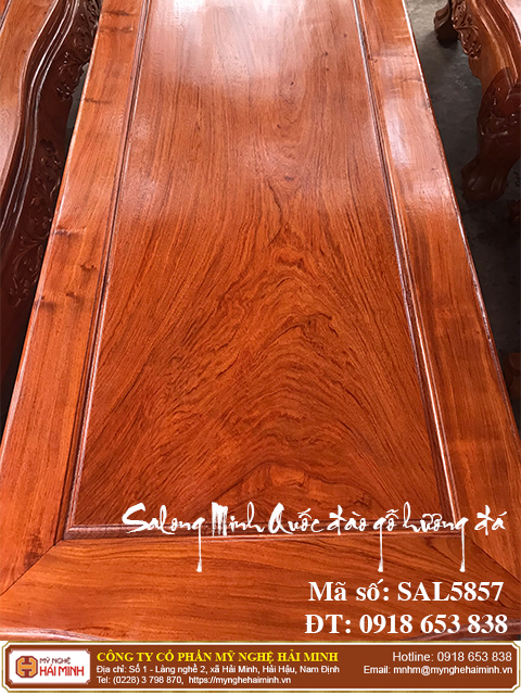 Salong Minh Quốc đ&agrave;o gỗ hương đ&aacute; 08