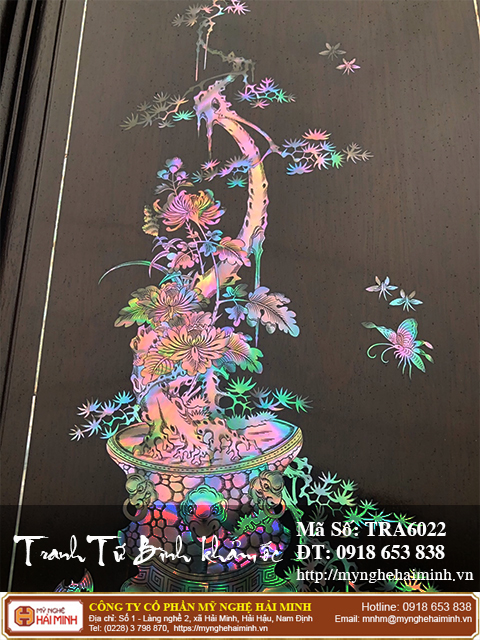 Tranh Tứ Bình khảm ốc - Mã số: TRA6022