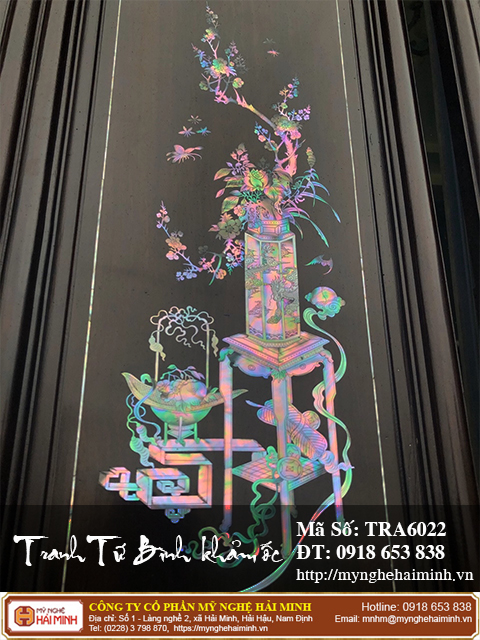 Tranh Tứ Bình khảm ốc - Mã số: TRA6022